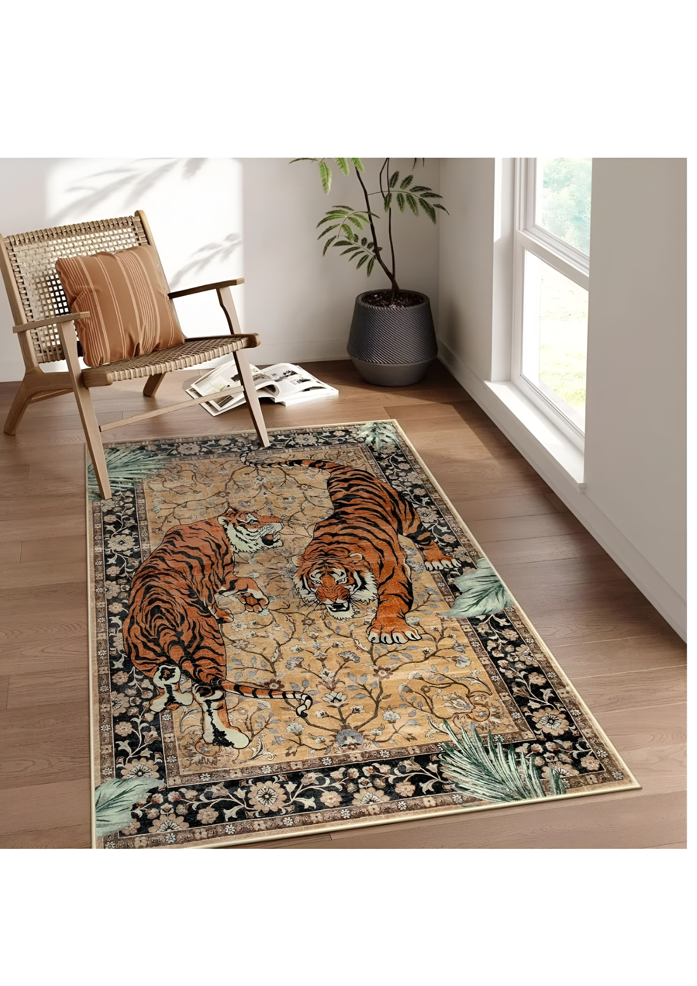 Tiger Tapestry Carpet Rug Anti-Slip