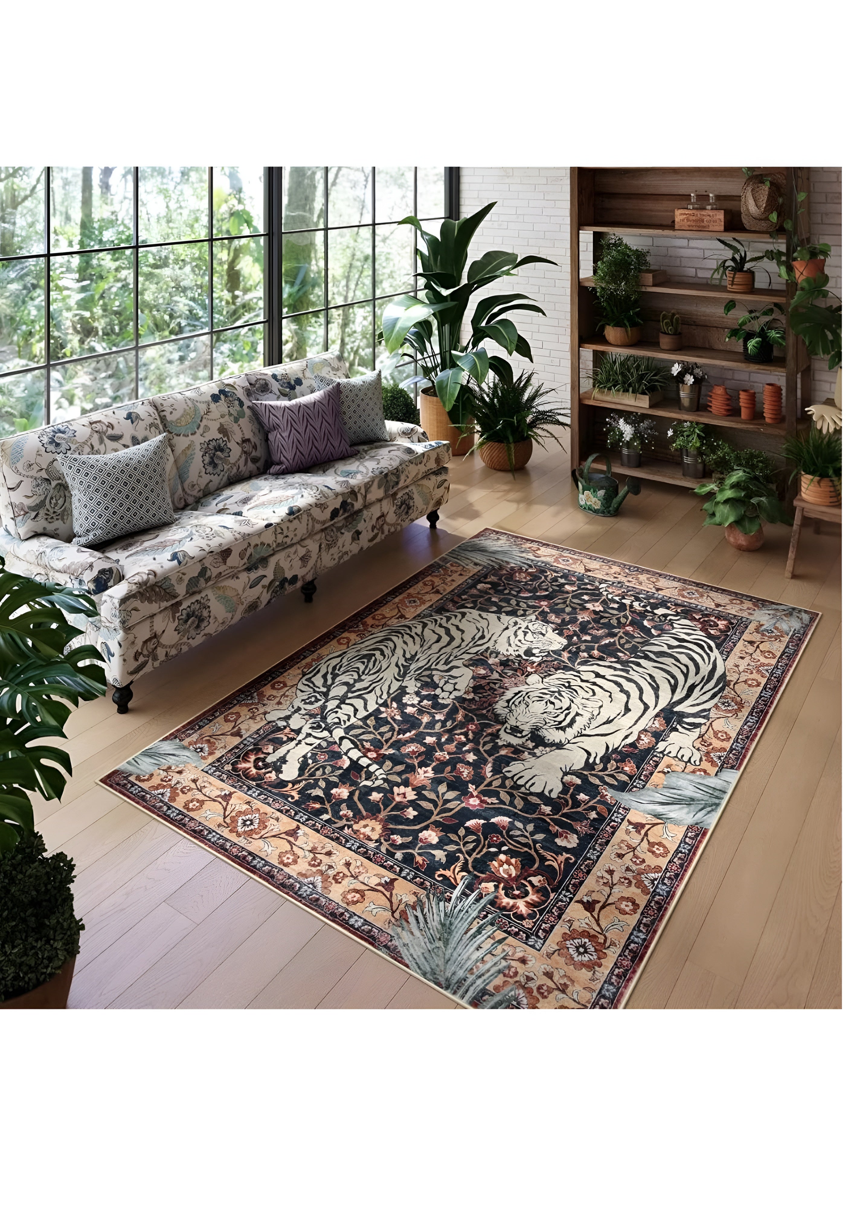 Tiger Tapestry Carpet Rug Anti-Slip
