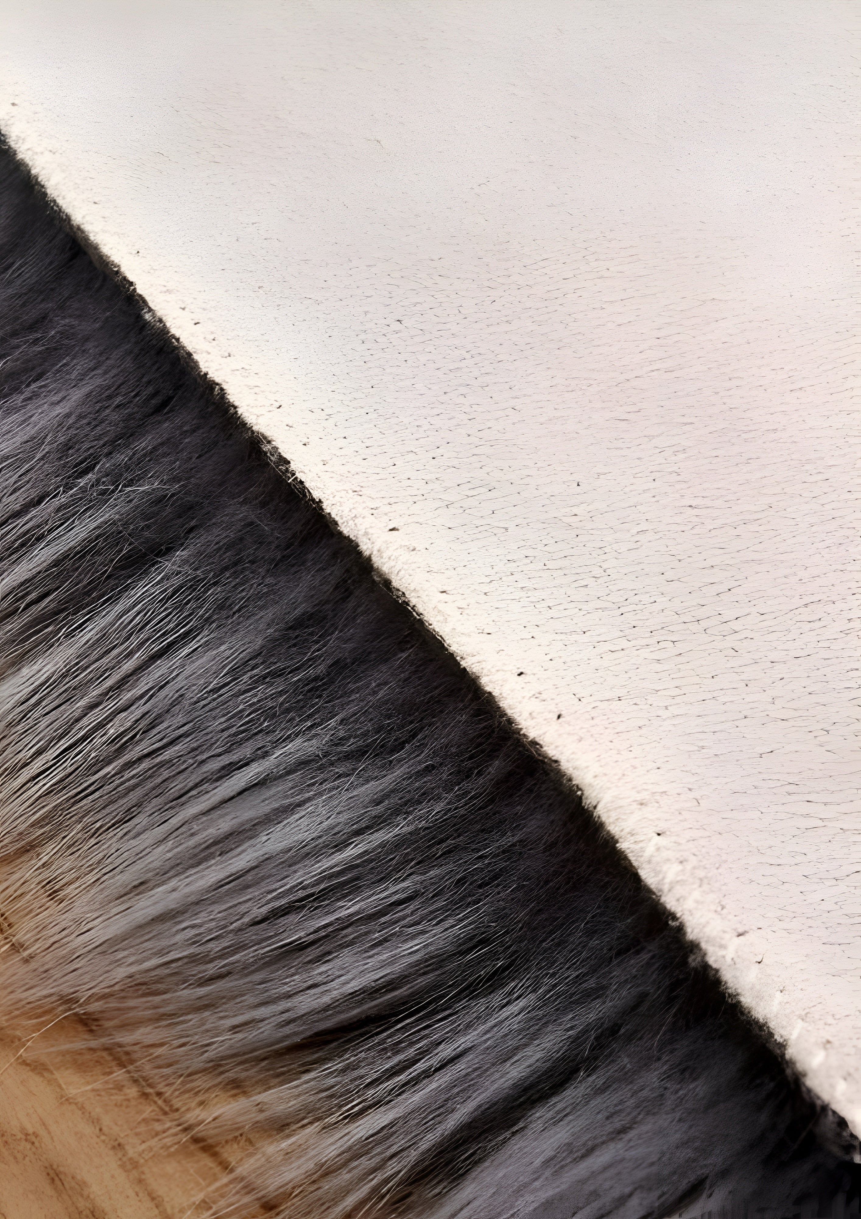 Faux Fur Plush Floor Rug - Floral Minimalist