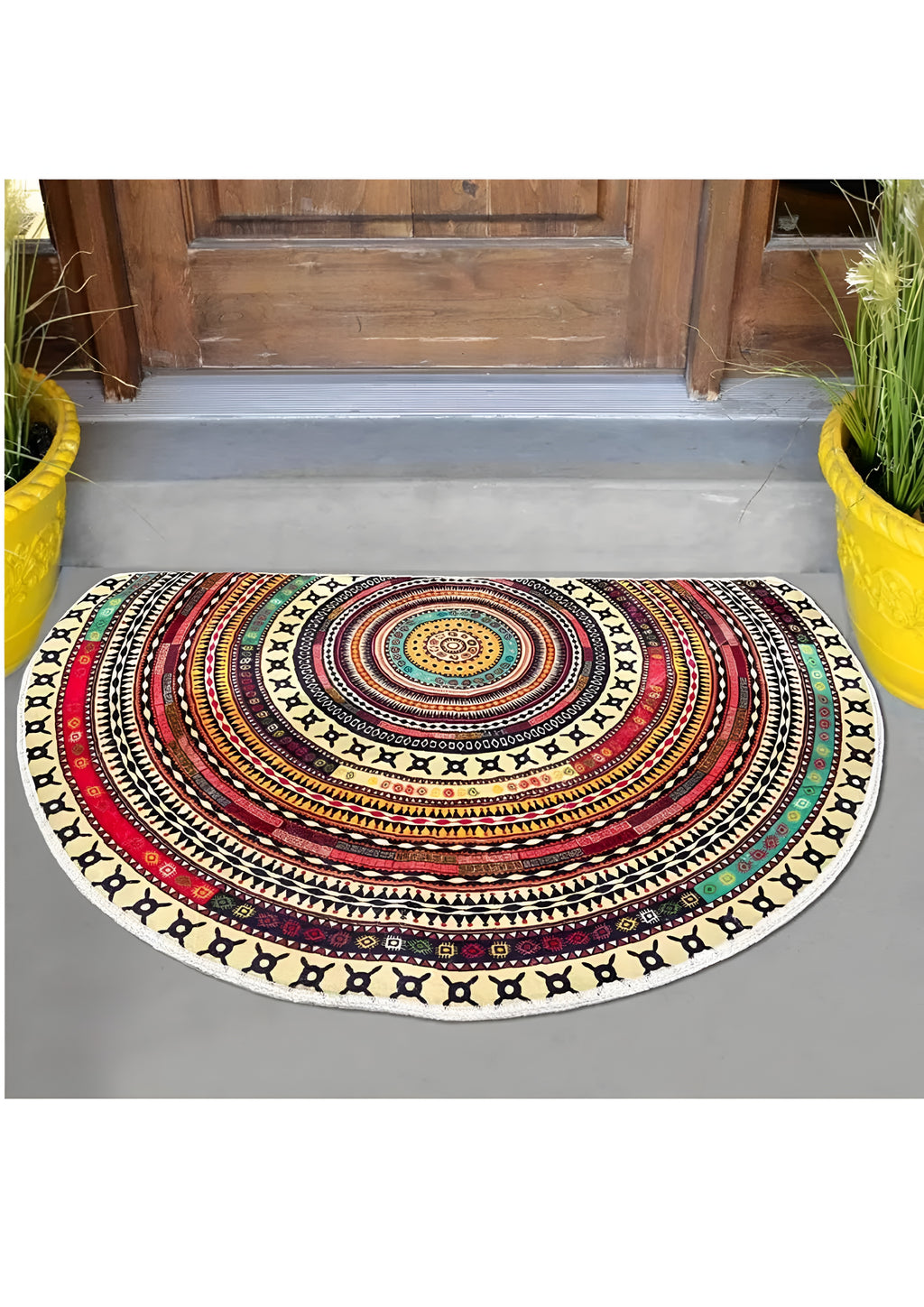 Bohemian Half Round Mandala Rug - Flair Anti-Slip
