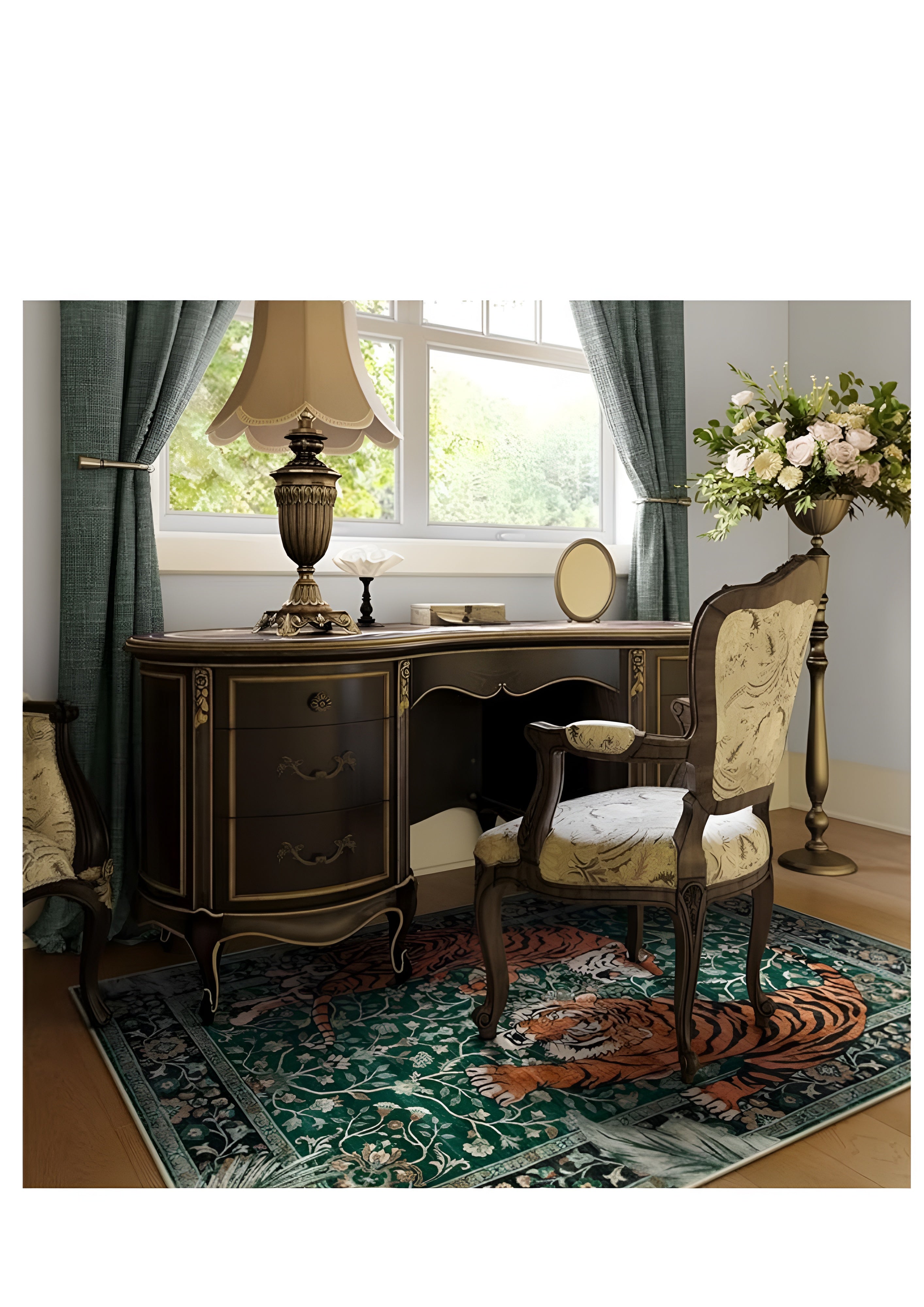 Tiger Tapestry Carpet Rug Anti-Slip