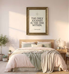 Gold Frame Quote Print - THE JOURNEY WITHIN