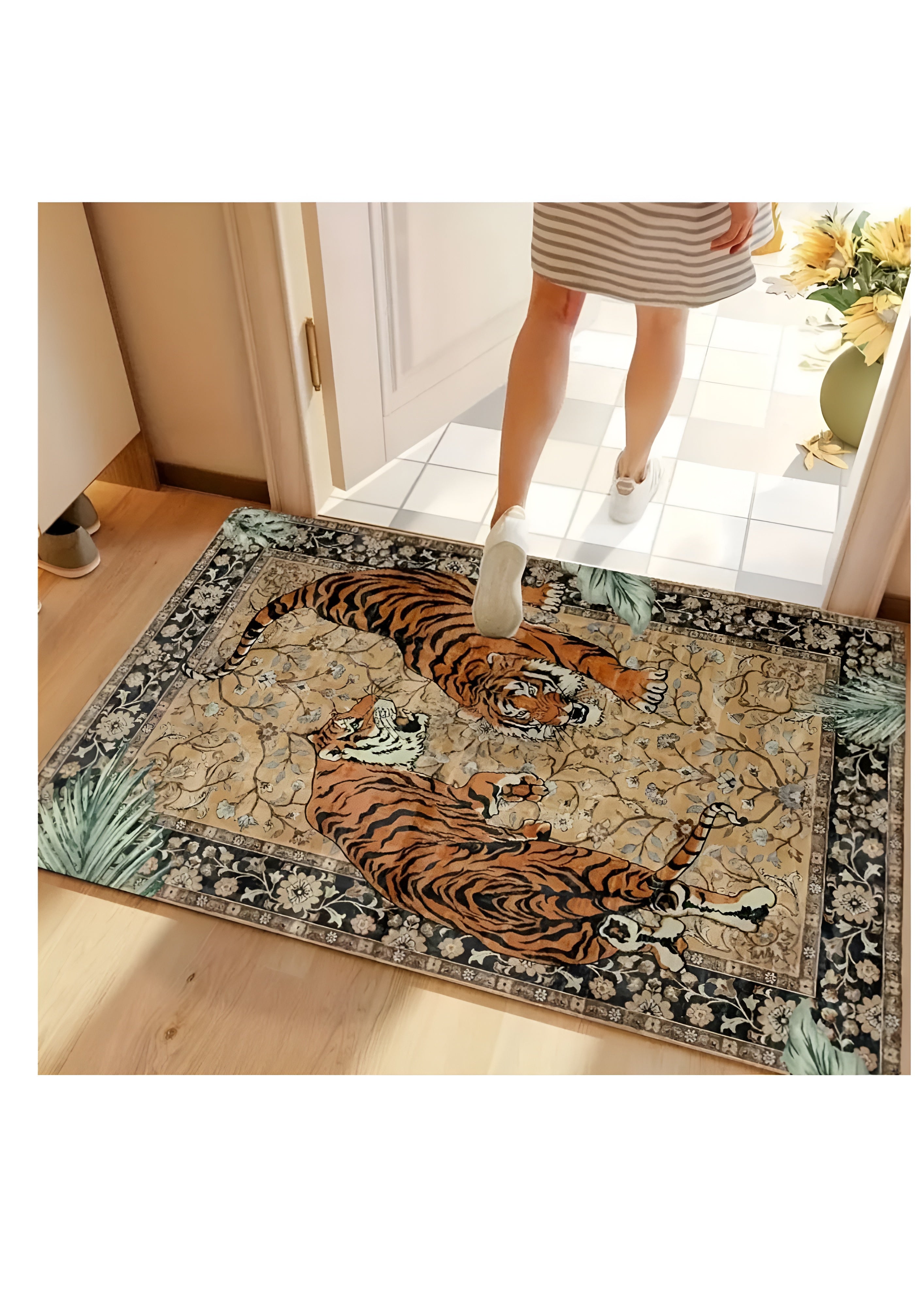 Tiger Tapestry Carpet Rug Anti-Slip