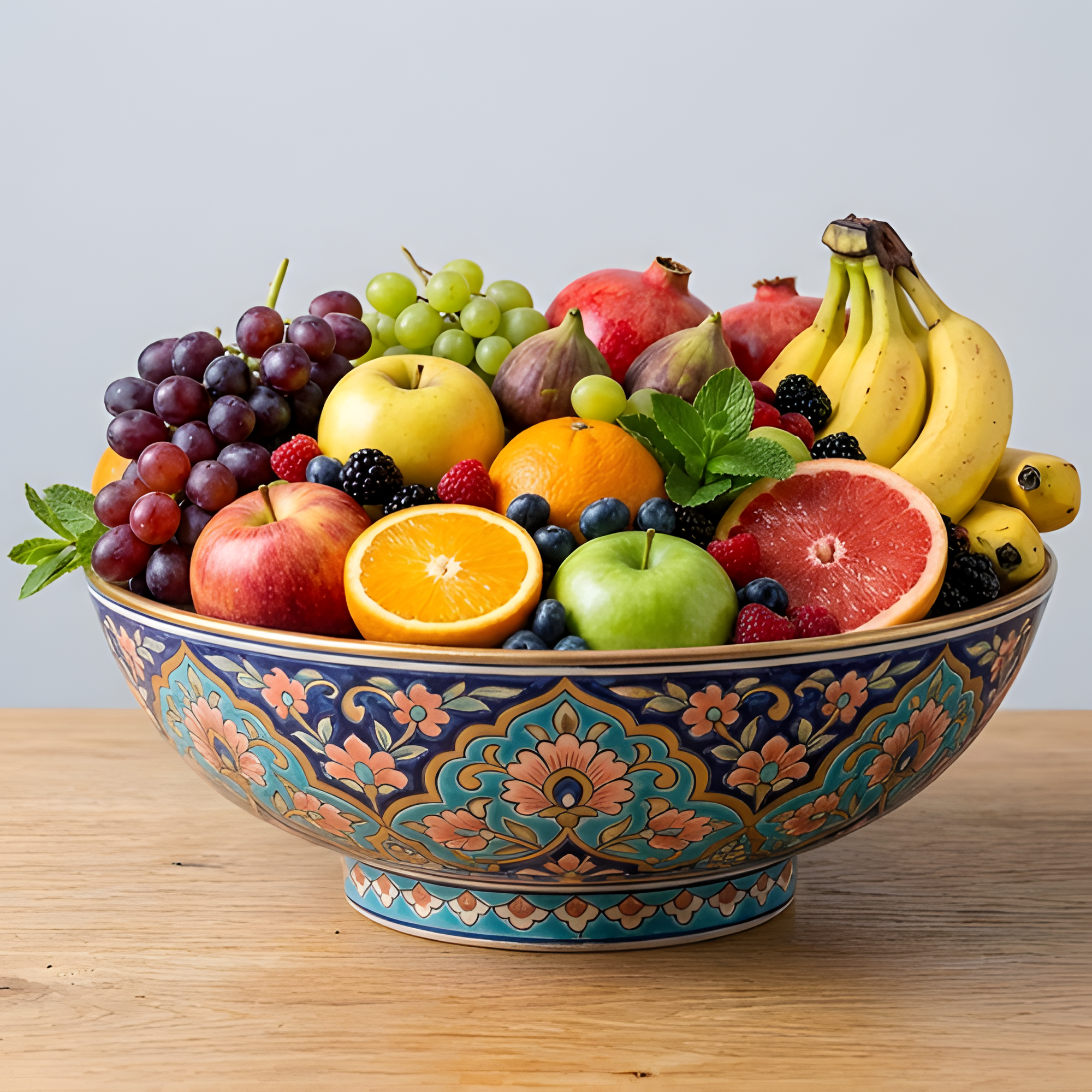 Exquisite Floral Decorative Fruit Bowl