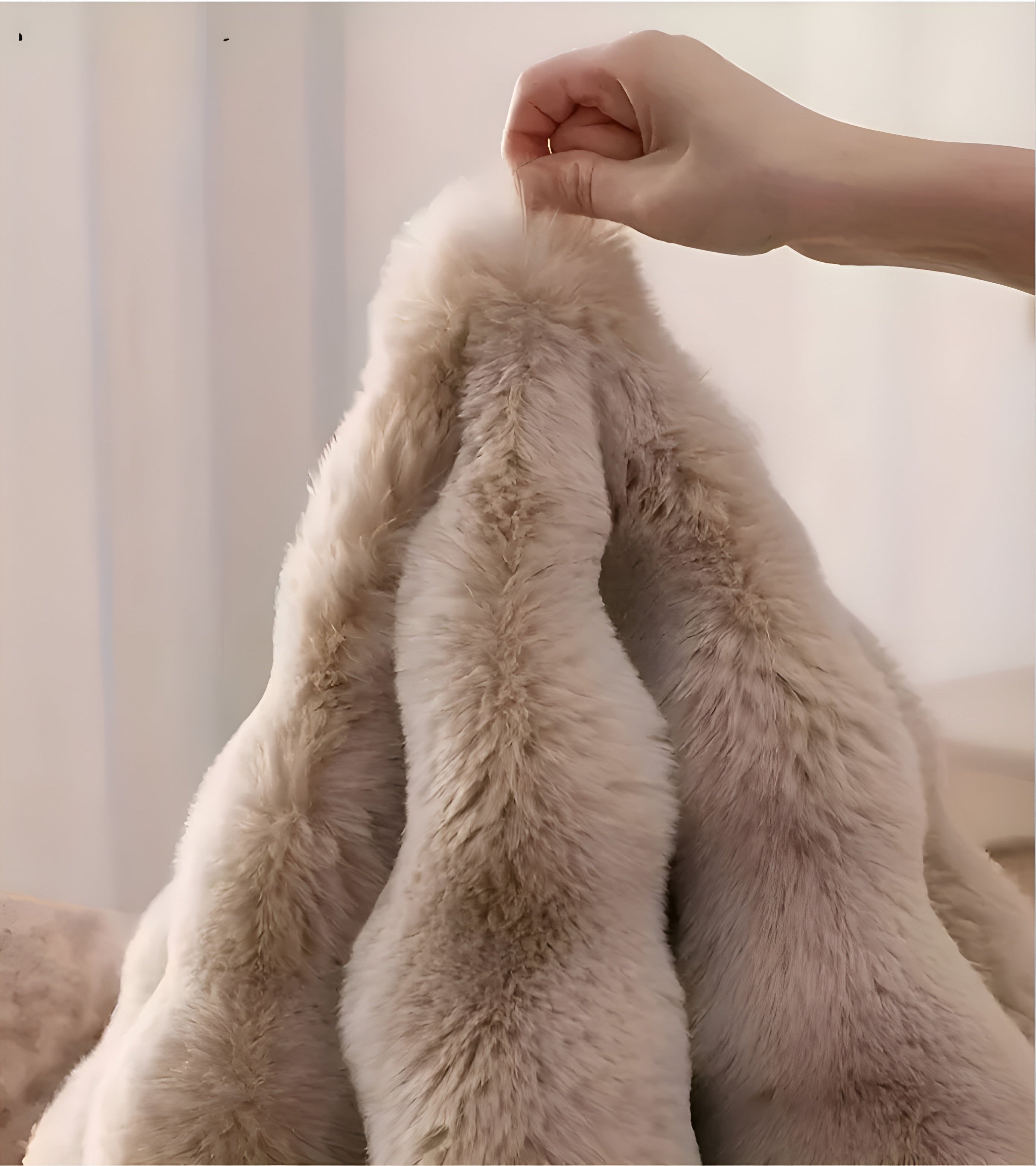 Fluffy Plush Bubble Rug - Anti-Slip Minimalist