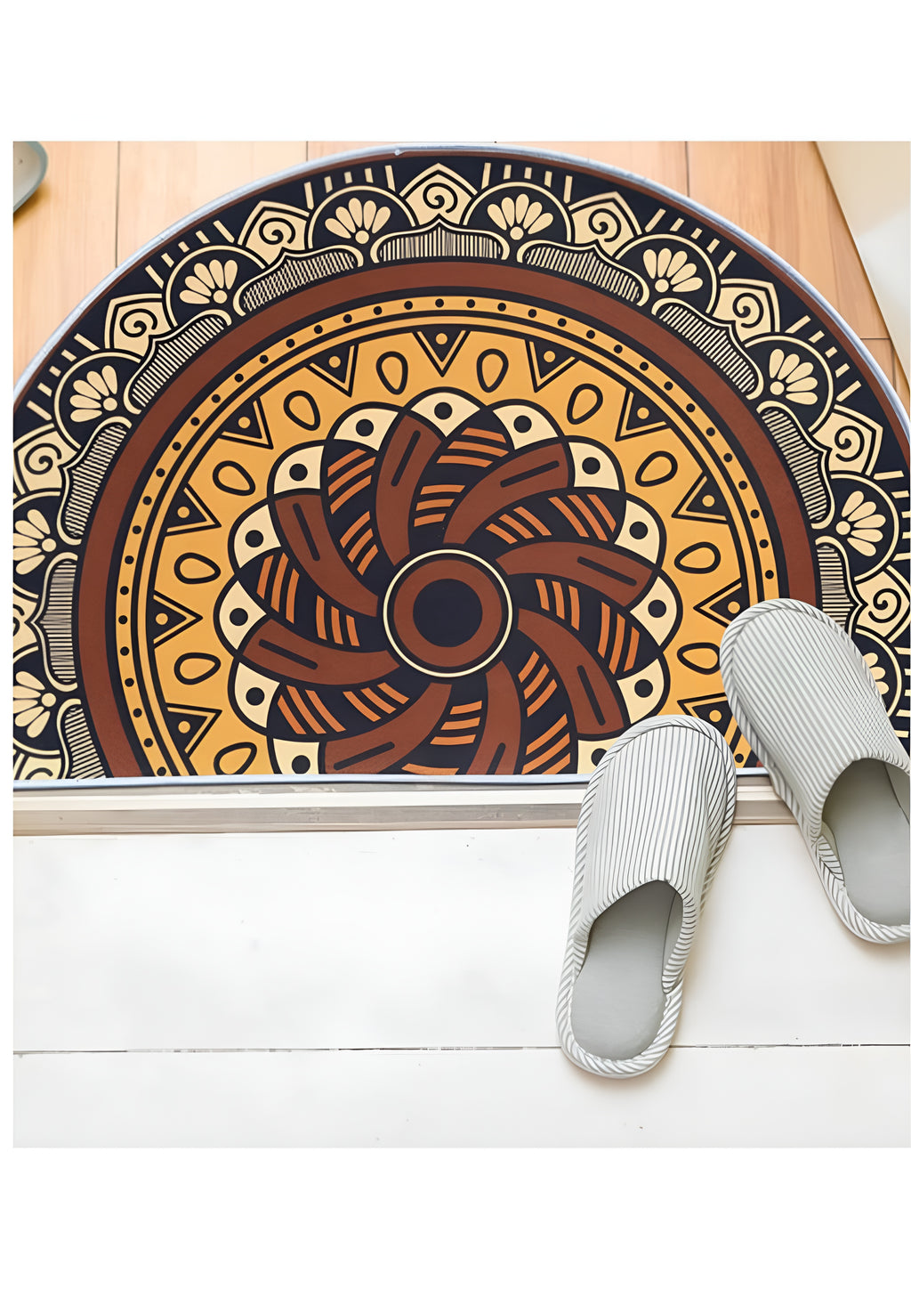Bohemian Half Round Mandala Rug - Flair Anti-Slip
