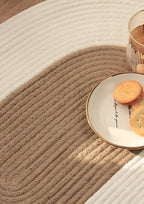 Boho Woven Oval Rug - Braided Minimalist