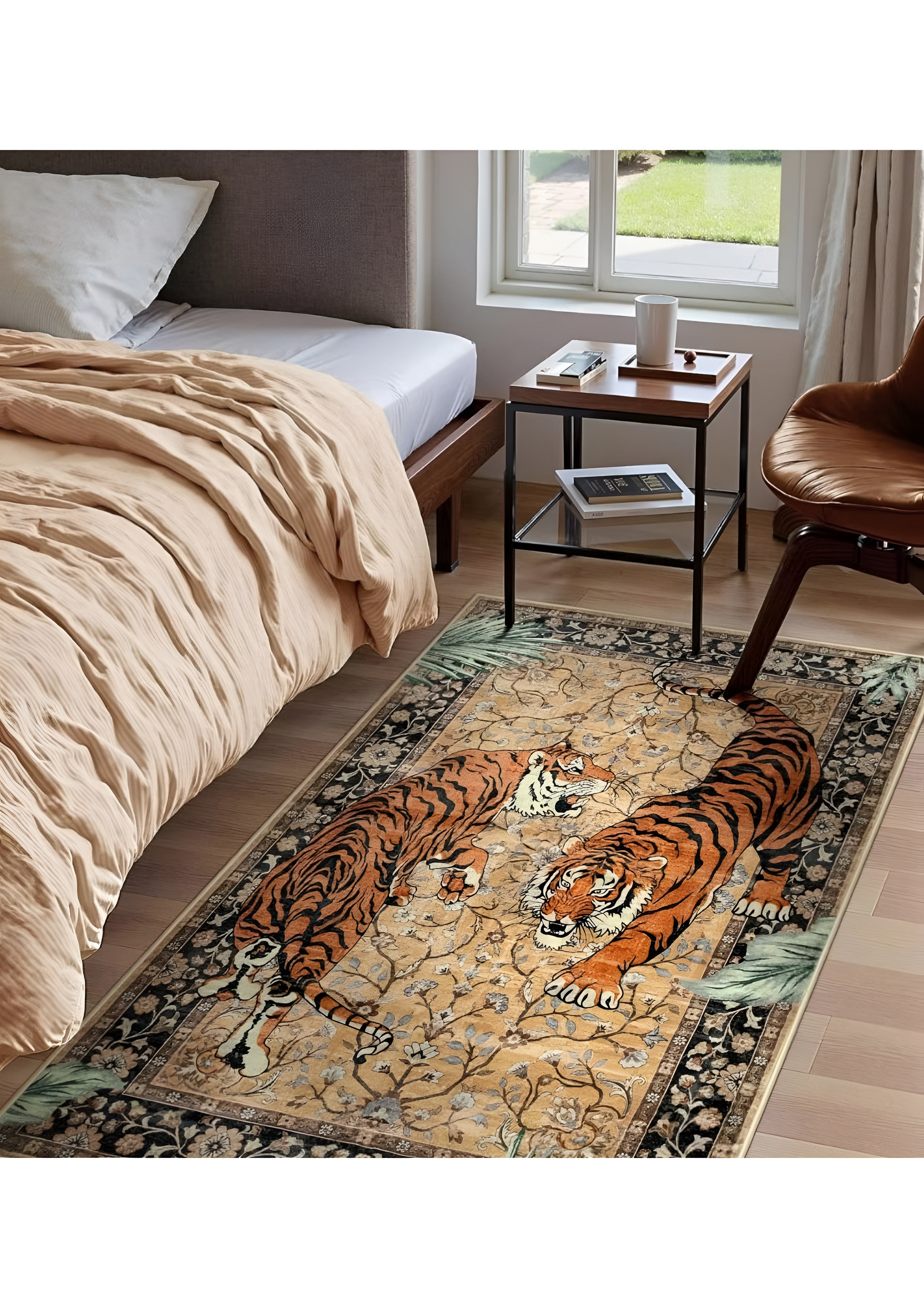 Tiger Tapestry Carpet Rug Anti-Slip