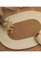 Boho Woven Oval Rug - Braided Minimalist