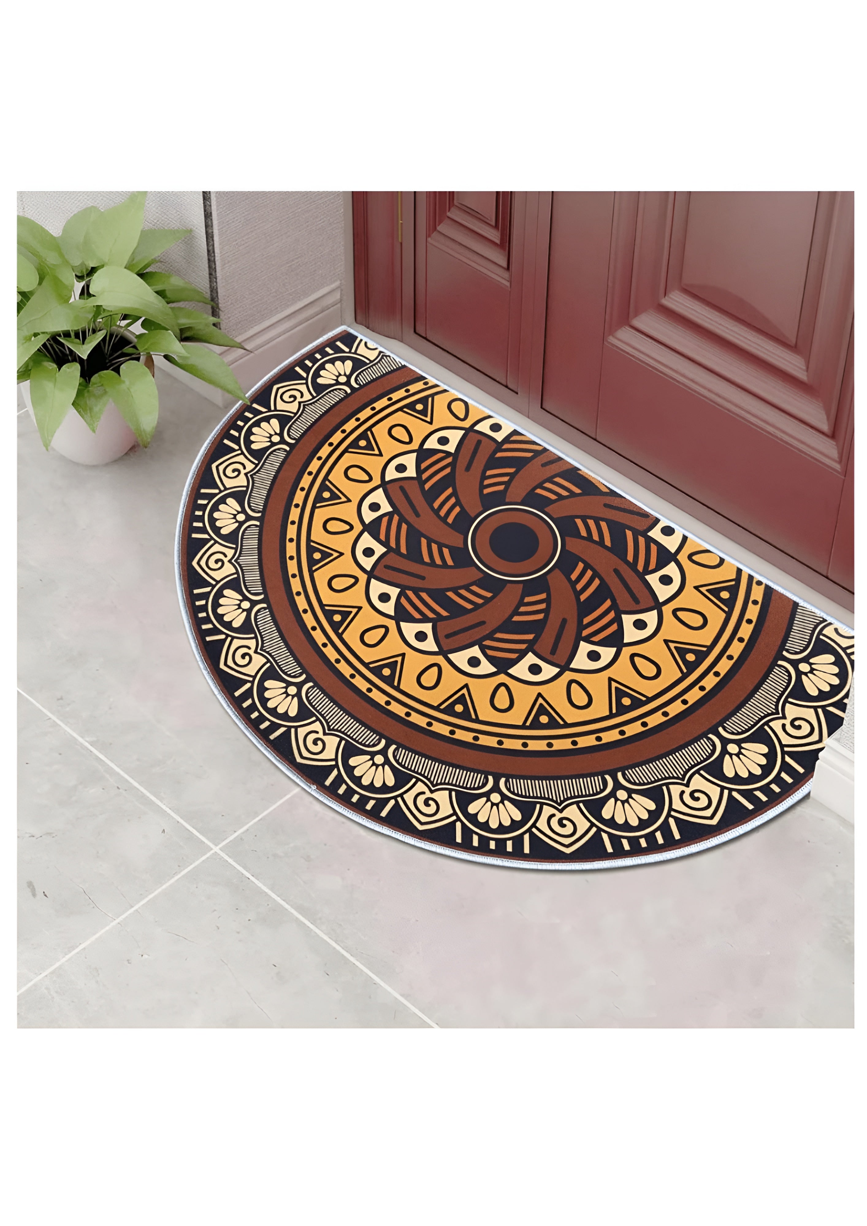Bohemian Half Round Mandala Rug - Flair Anti-Slip