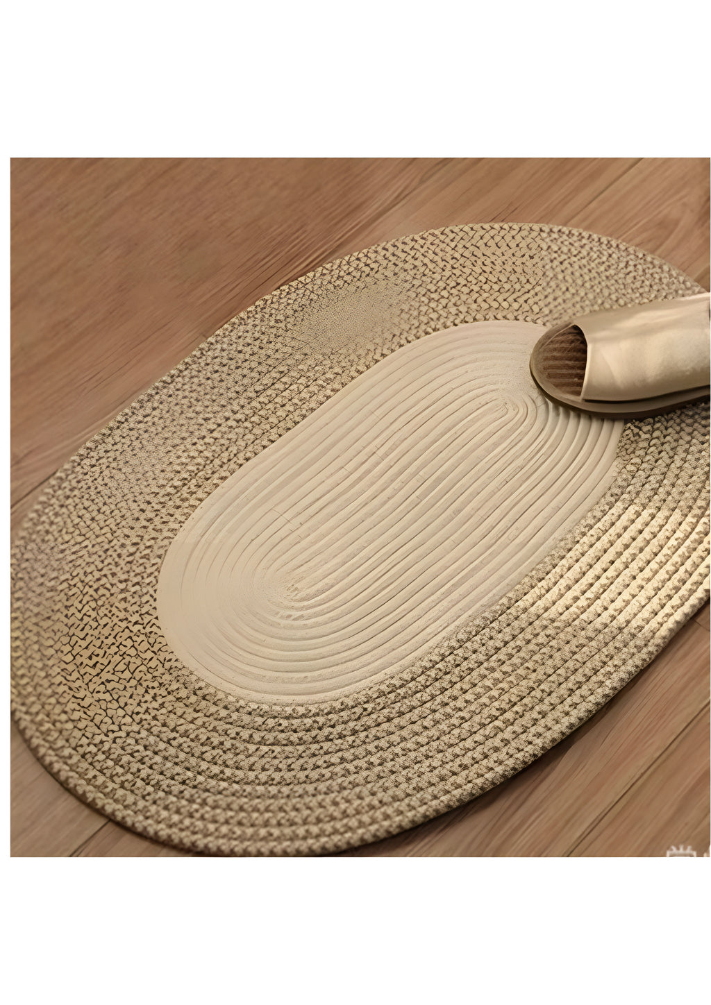 Boho Woven Oval Rug - Braided Minimalist