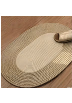 Boho Woven Oval Rug - Braided Minimalist