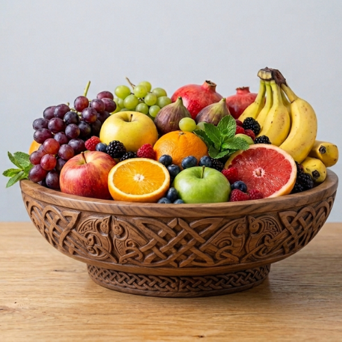 Celtic-Inspired Decorative Fruit Bowl