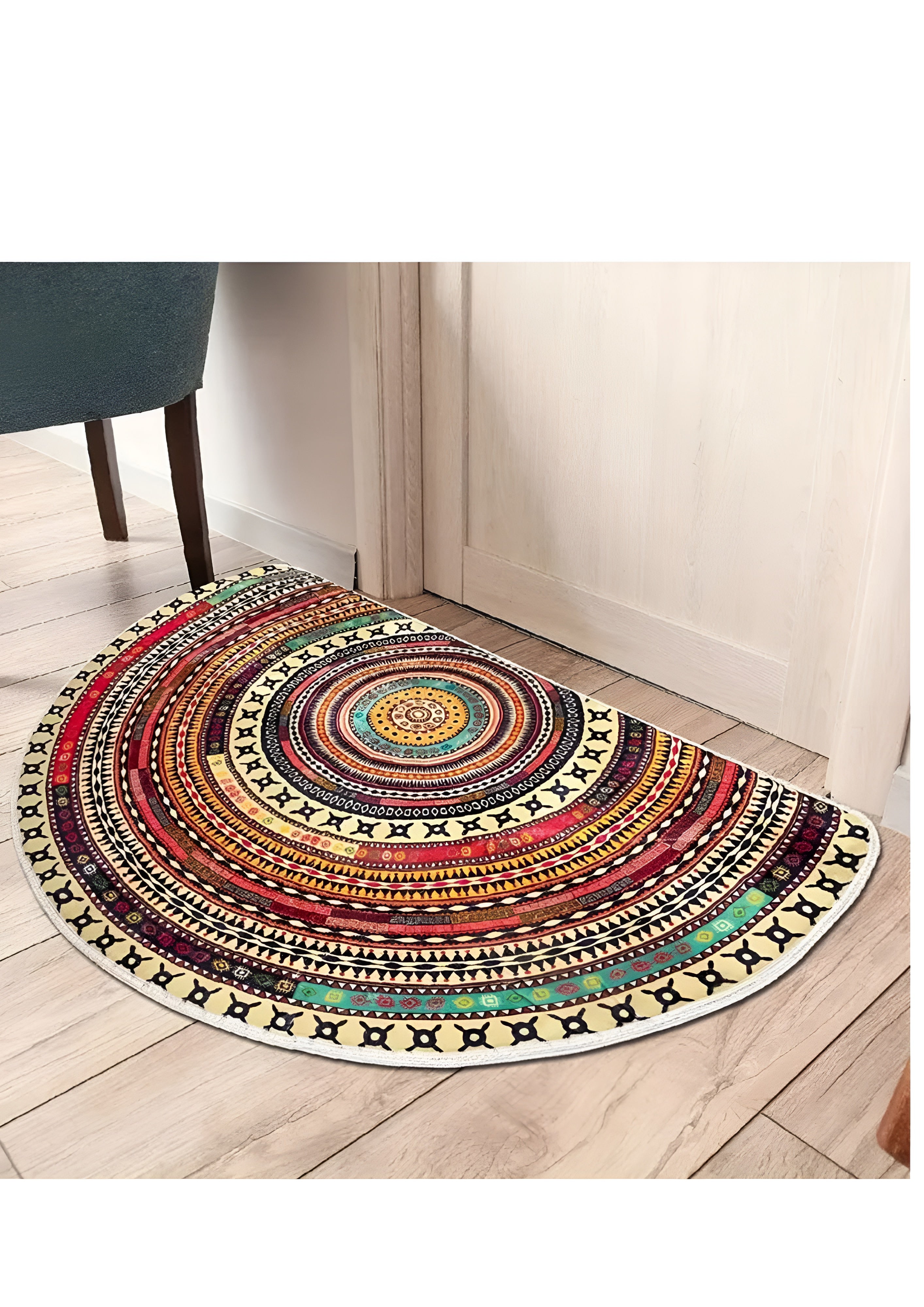 Bohemian Half Round Mandala Rug - Flair Anti-Slip