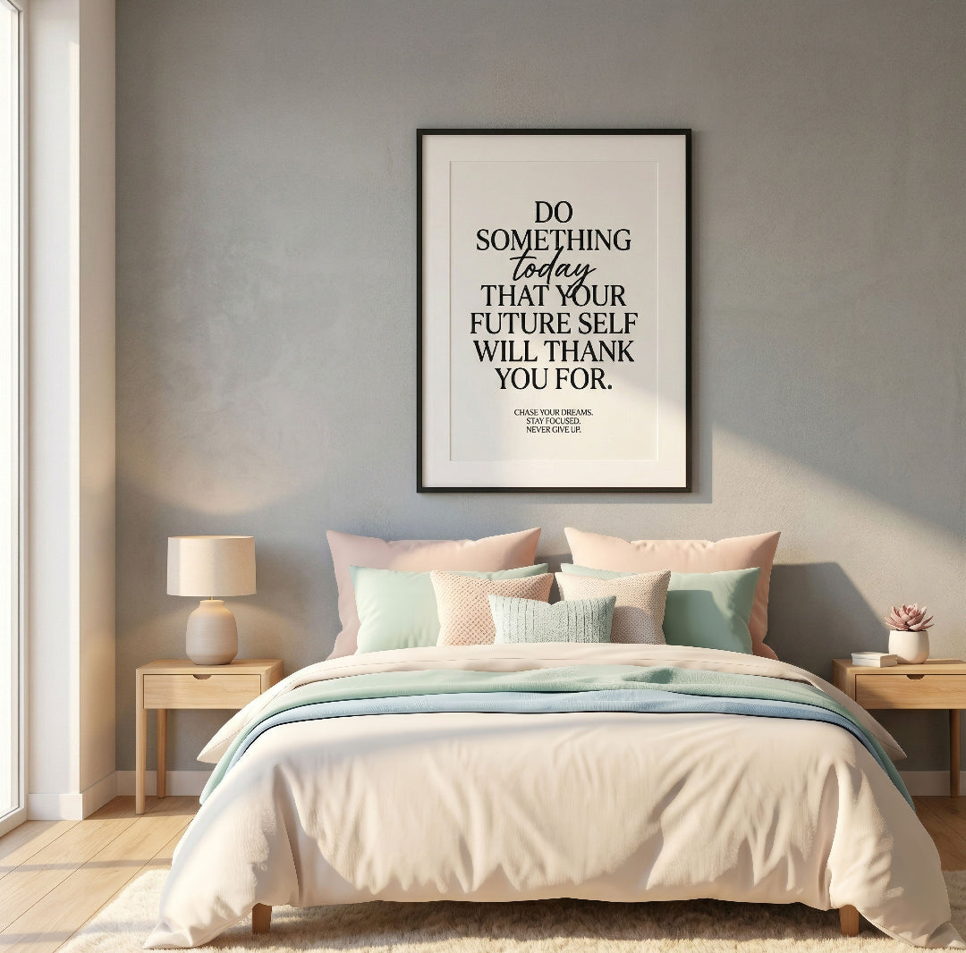 Black Frame Quote Print - DO SOMETHING TODAY